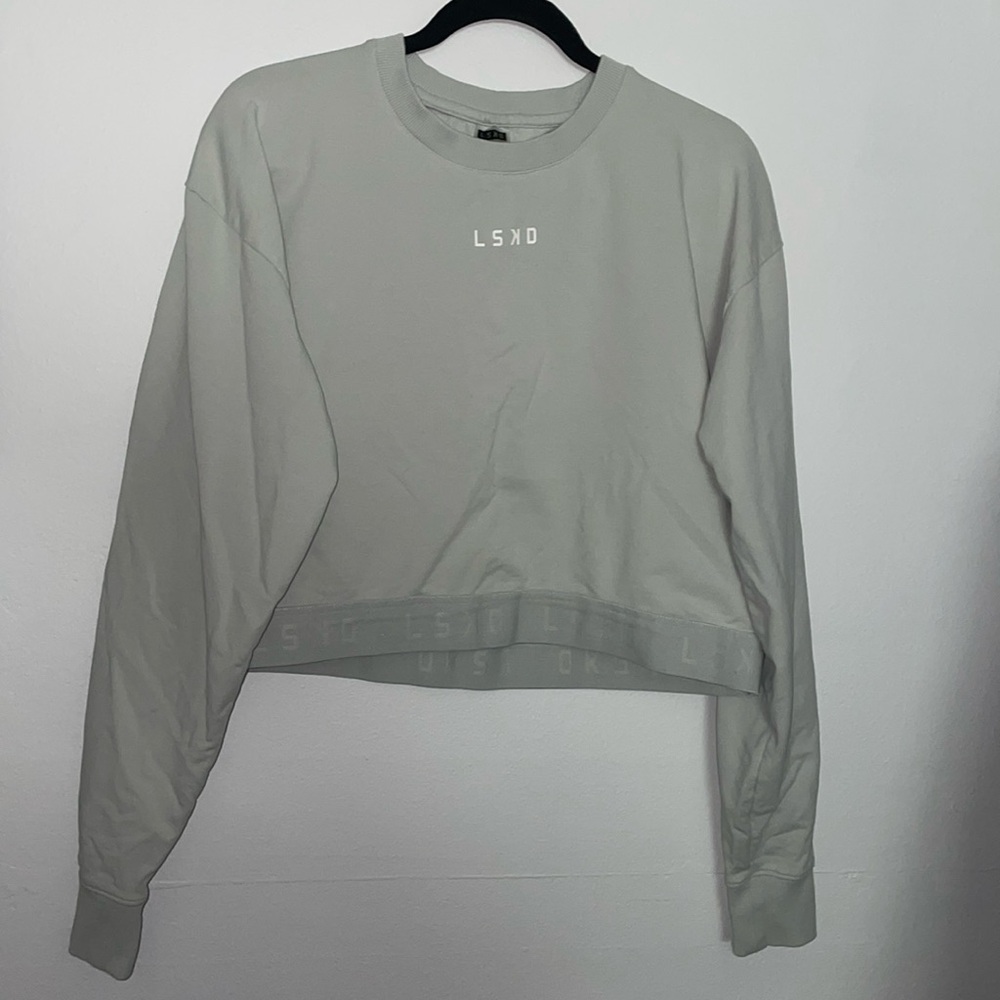 LKSD crew neck cropped sweatshirt